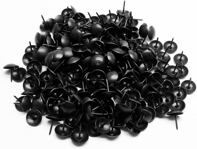 Bivethoi 220 Pcs Black Upholstery Tacks, 3/7 Inch Metal Round Head Thumb Tacks - Image 7