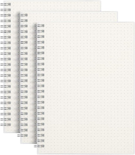 AHGXG Dotted Journals Spiral Notebook 3 Pack, A5 Bullet Dot Grid Journal by AHGXG