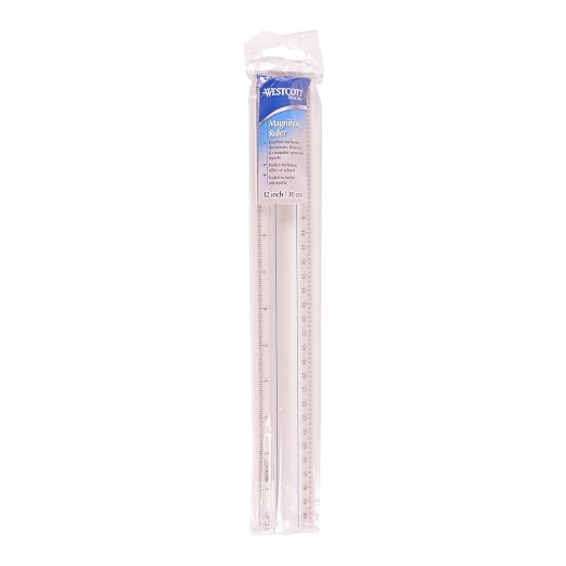 Westcott 15571 Clear Data Processing Magnifying Ruler, 12 Inch - Image 3