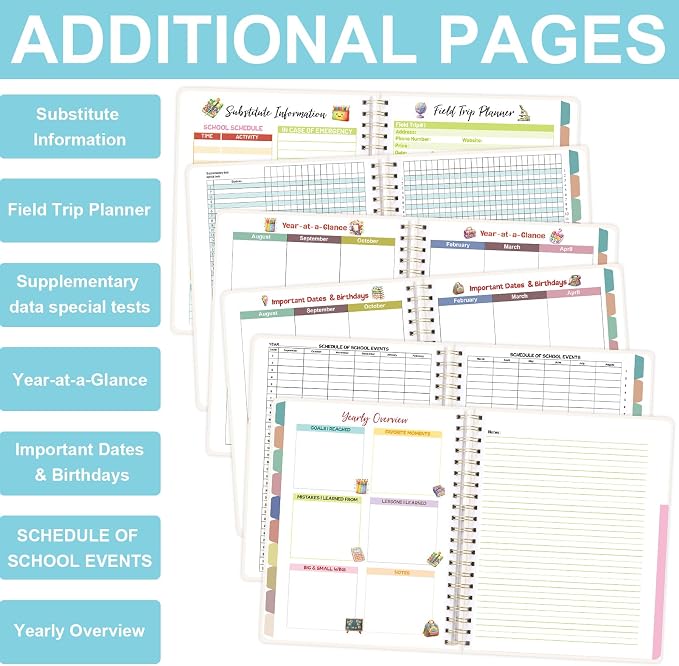 Ceiba Tree Undated Teacher Planner Lesson Planner and Record Book 8.5x11 inch - Image 6