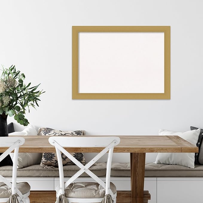 Amanti Art White Cork Board for Wall, 24x32 Vision Board with Gold Frame, Medium Corkboard Office Decor for Home Organization, Casual Corkboard Pinboard to display items for home organization-DeskLoop Office