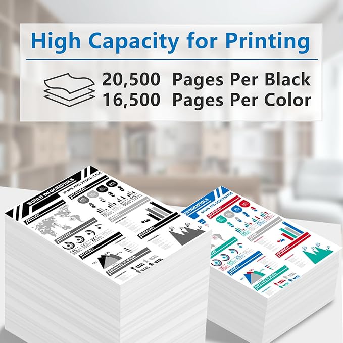 High Yield 990X 990 990XC Ink Cartridges Compatible with HP PageWide Color 755dn MFP 774dn MFP 774dns Managed Color E75160dn Printer Ink (Black,Cyan,Magenta,Yellow)-DeskLoop Office