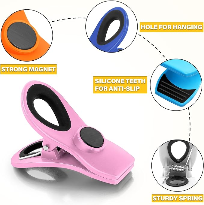 10PCS Magnetic Chip Clips Airtight Seal Reusable Colorful Bag Clips - Image 5