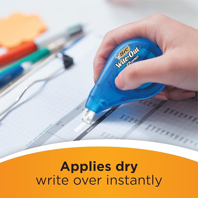 BIC Wite-Out Brand EZ Correct Correction Tape, Applies Dry, Translucent - Image 4
