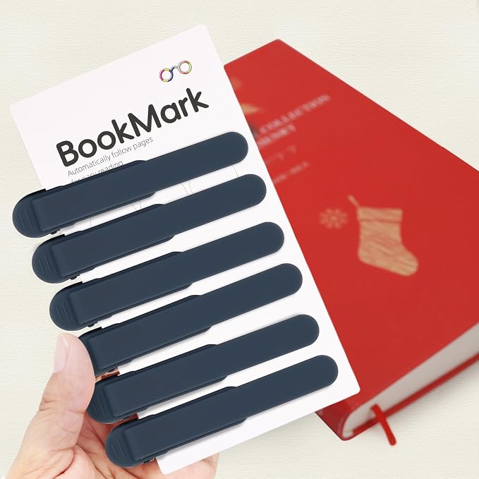 SMUK 6pcs Automatic Bookmarks for Reading Lovers, Unique Silicone Book Mark for - Image 5
