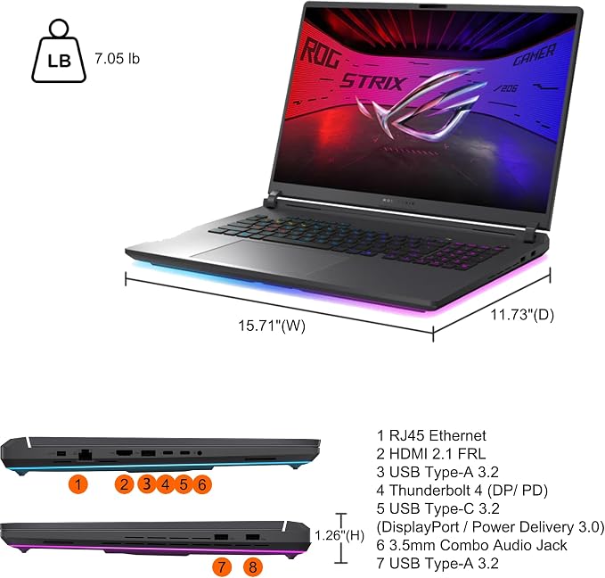ASUS ROG Strix G18 G815 Gaming AI Laptop 18" 2560x1600 240Hz Intel 24-core - Image 9