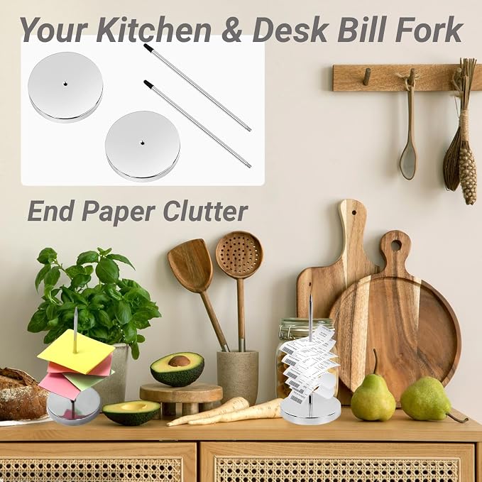 4-Pack Stainless Steel Receipt Spike & Ticket Holder – 5.5 Inch Rustproof Bill - Image 6