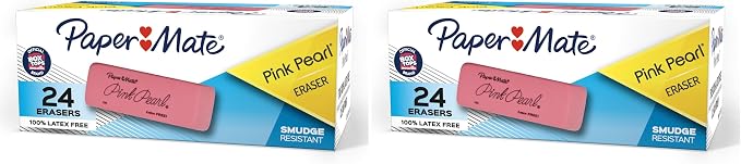 Paper Mate Pink Pearl Erasers, Teacher Supplies by PaperMate
