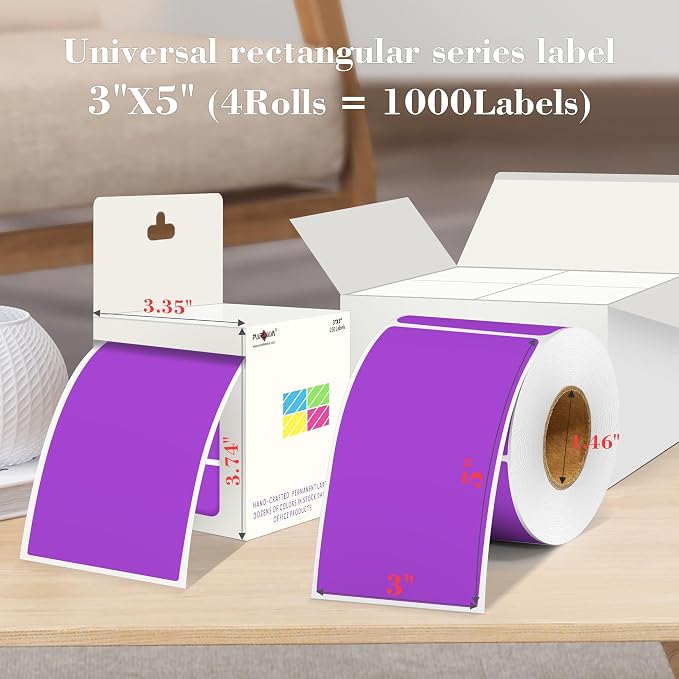 PARLAIM 3x5 inch Rectangle Color Code Stickers - Image 2