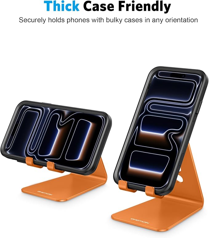 OMOTON Adjustable Cell Phone Stand, Aluminum Desktop Cellphone Stand - Image 8