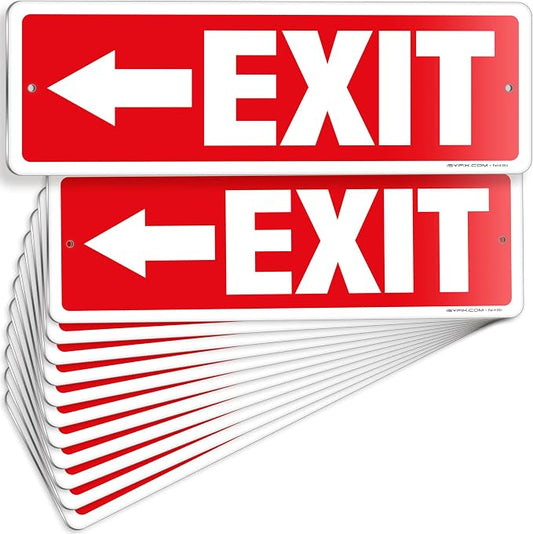 iSYFIX Exit Signs 12 Pack 12x4 Inch by iSYFIXPREMIUMSIGNS