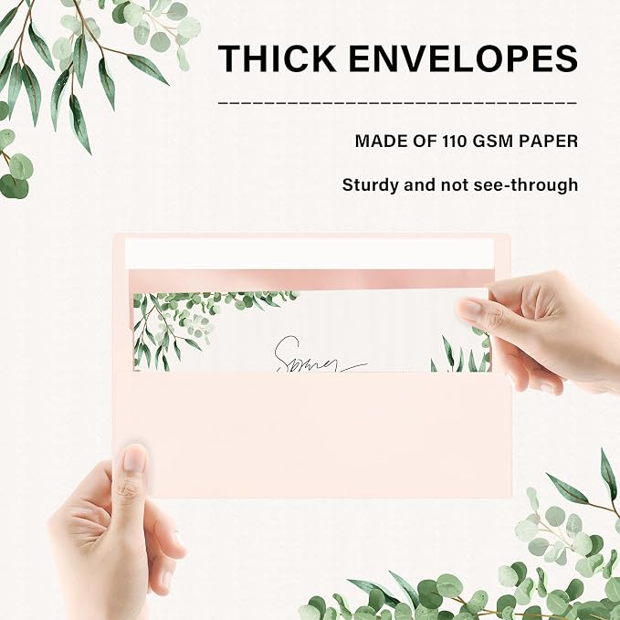 200 Pack #10 Business Envelopes, Self Seal Standard Blush Pink Envelopes - Image 3