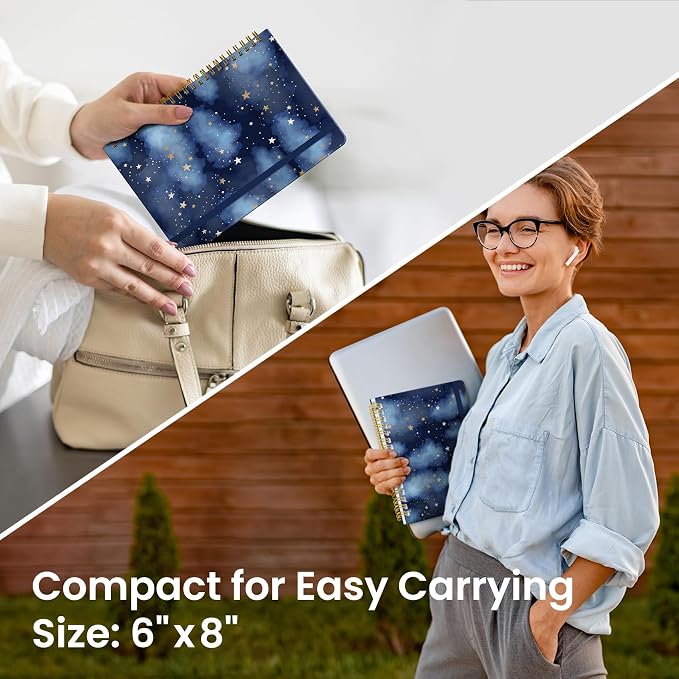 Taja Spiral Journal Notebook for Women, Pretty Hardcover Lined Notebook for - Image 6
