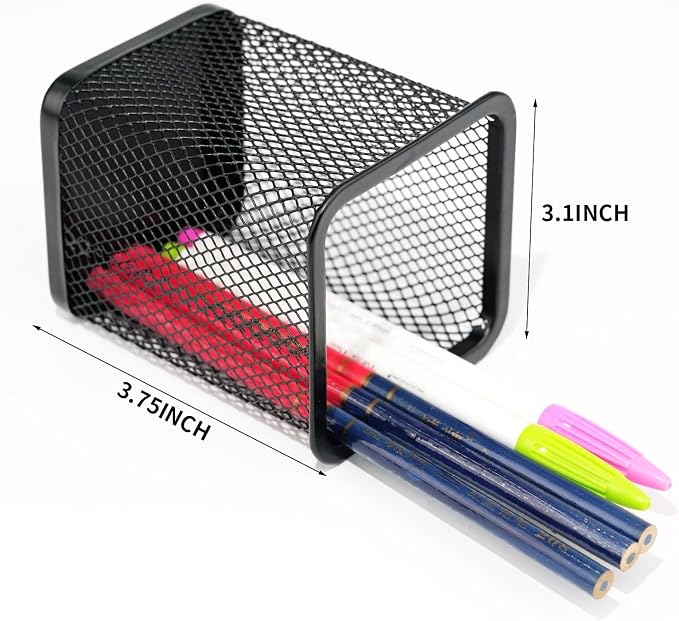 HSYMQ Pen Holder for Desk, Wire Mesh Pencil Cup Holder for Desk Organizer for - Image 2