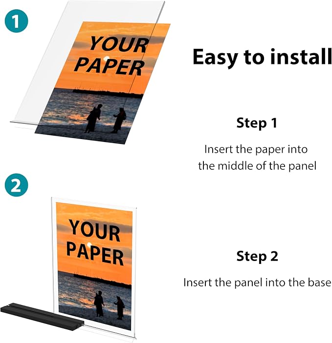 3Pack 8.5x11 Acrylic Sign Holder - Image 3
