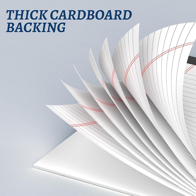 6 Pack 5 x 8 Inch White Legal Pads, Double-Sided Lined Notepads - Image 4