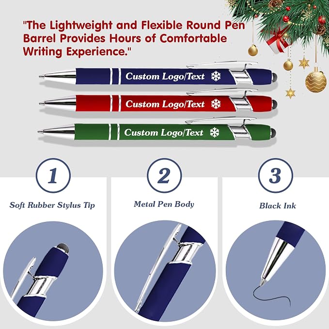 CRME Personalized Pens with Stylus Custom Pens in Bulk Customized Pen Engraved - Image 3
