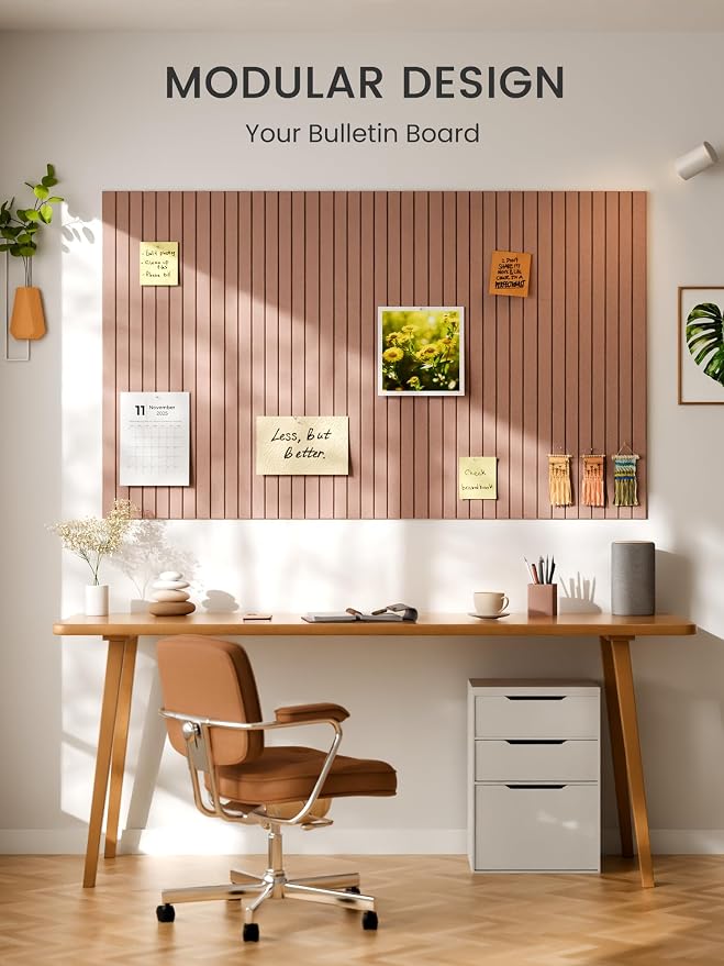 Bumusty Large Cork Board Alternative-48 x 36" Felt Bulletin Board Tiles - Image 6
