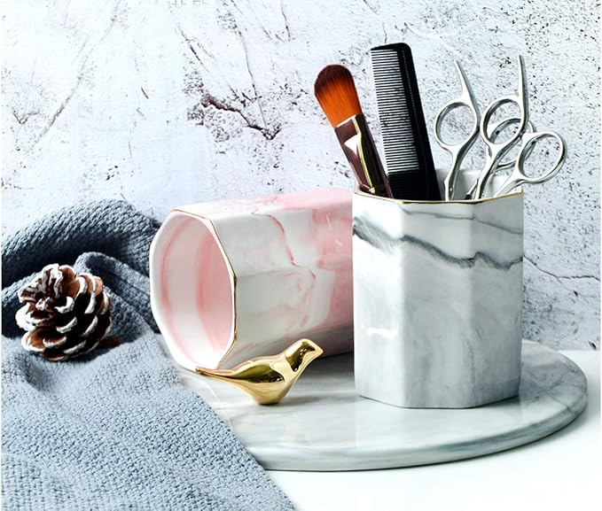 Pen Holder, Pencil Holder for Desk, Practical Ceramic Pencil Organizer - Image 7