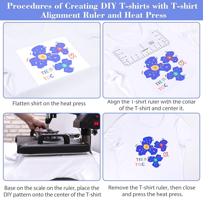 Tshirt Ruler Guide for Vinyl Alignment, T Shirt Rulers to Center Designs - Image 8
