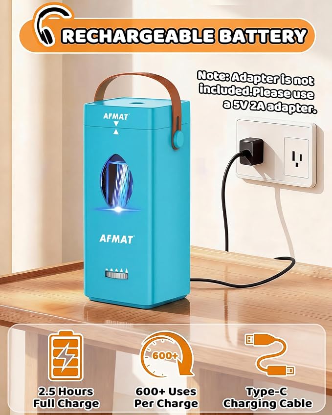 AFMAT Electric Pencil Sharpener, Fully Automatic Pencil Sharpener - Image 6