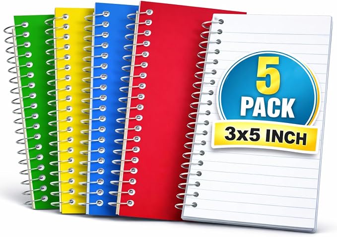 1InTheOffice Wirebound Spiral Memo Books, Memo Pads, College Ruled, Small by 1InTheOffice