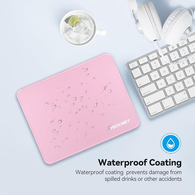 TECKNET Mouse Pad with Anti-fray Stitchin, Waterproof Surface & Non-Slip Rubber - Image 5