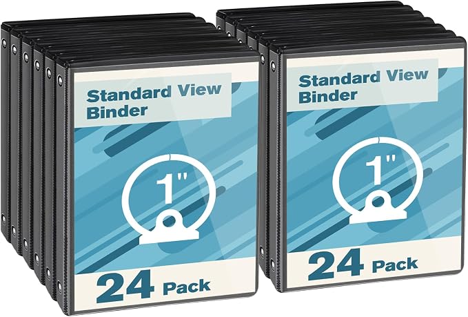 CIXILDTS 1-inch Round Ring Binder, Durable 1" 3 Ring Binder Fit Letter Size by CIXILDTSOffice