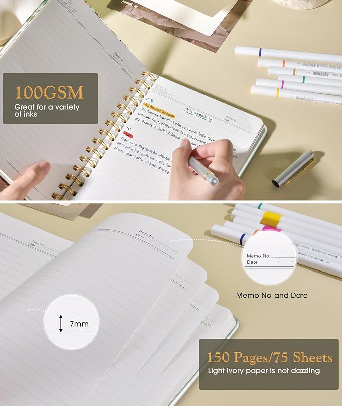 PAPEJOON Lined Spiral Journal Notebook - Image 4
