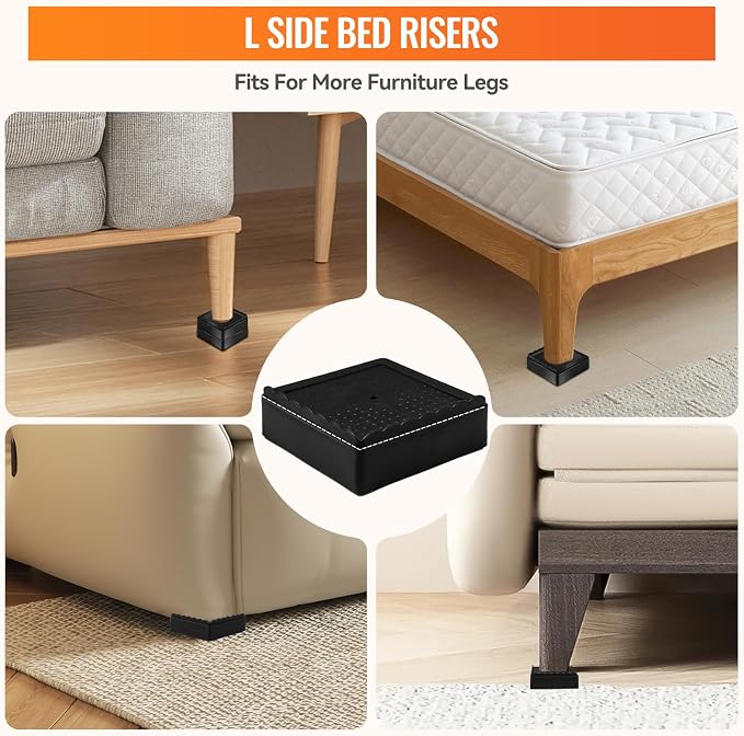 Furniture Risers, 6 Pack Bed Risers - Image 3