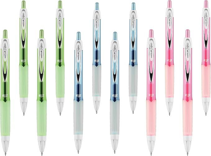 uniball 207 Fashion Retractable Gel Pens, Medium Point, 12 Pack by uni-ball