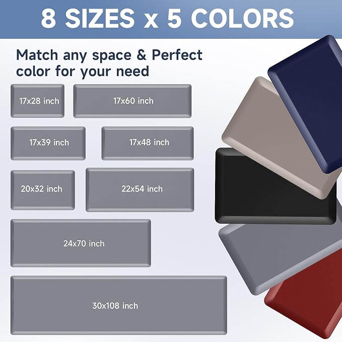 4/5 Inch Thick Kitchen Mats for Floor, StepRite Kitchen Rug for Standing Desk - Image 4