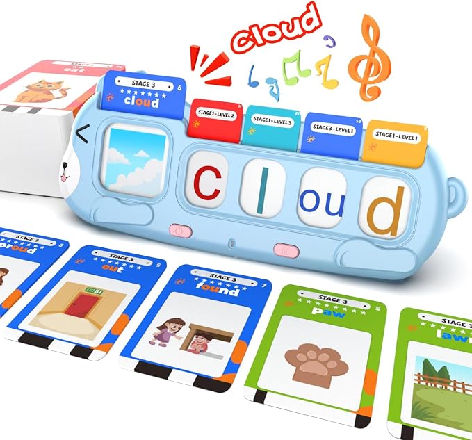 QuTZ Phonics Learning Toy for Preschool Kids – Talking Flash Cards by Qutz-AFunLand