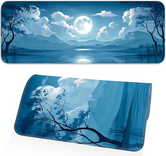 Mouse Pad, Moon Pattern, Non-Slip Rubber Base Gaming Mouse Pad by Unknown