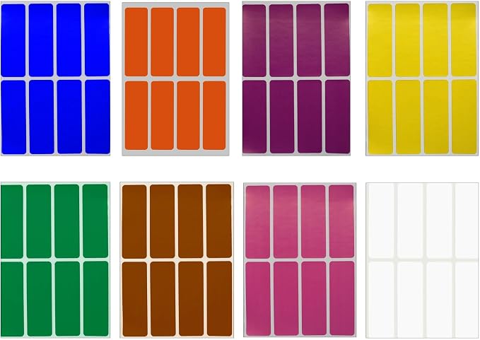 Royal Green Write-On Color Coding Labels 3x1 Inch – 80 Pack Rectangular by RoyalGreen