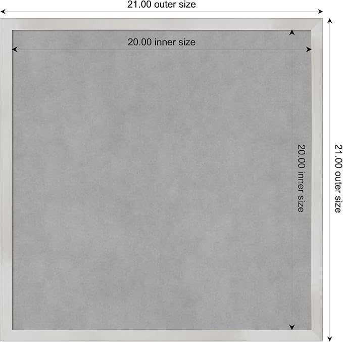 Amanti Art Silver Framed Magnetic Board 21x21 Medium Vision Board - Image 3