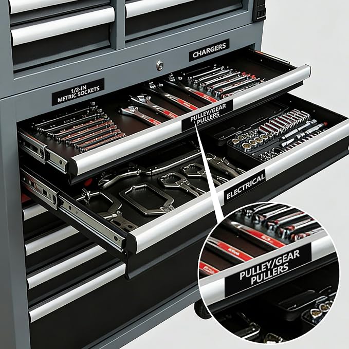 4"x 1" Universal Magnetic Tool Box Label, Strong Magnetic Labels - Image 6