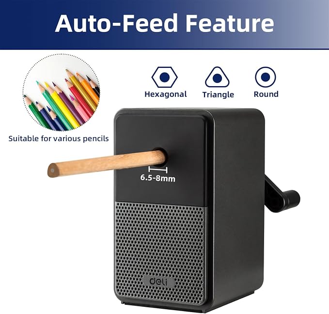 Deli Manual Pencil Sharpener - Image 2