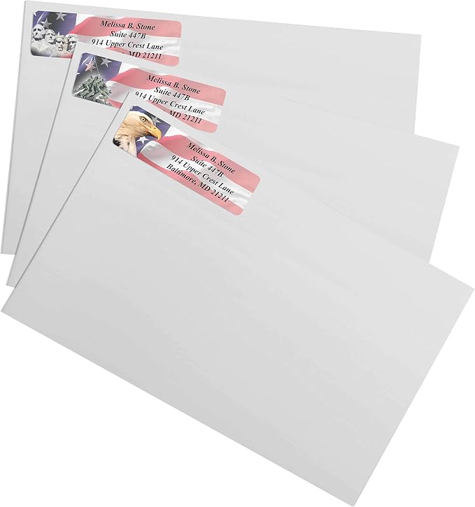 American Liberty Assorted Designer Rolled Address Labels - Image 3