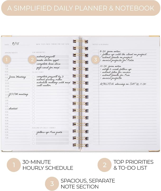 ZICOTO Aesthetic Daily Planner And Notebook - Image 2