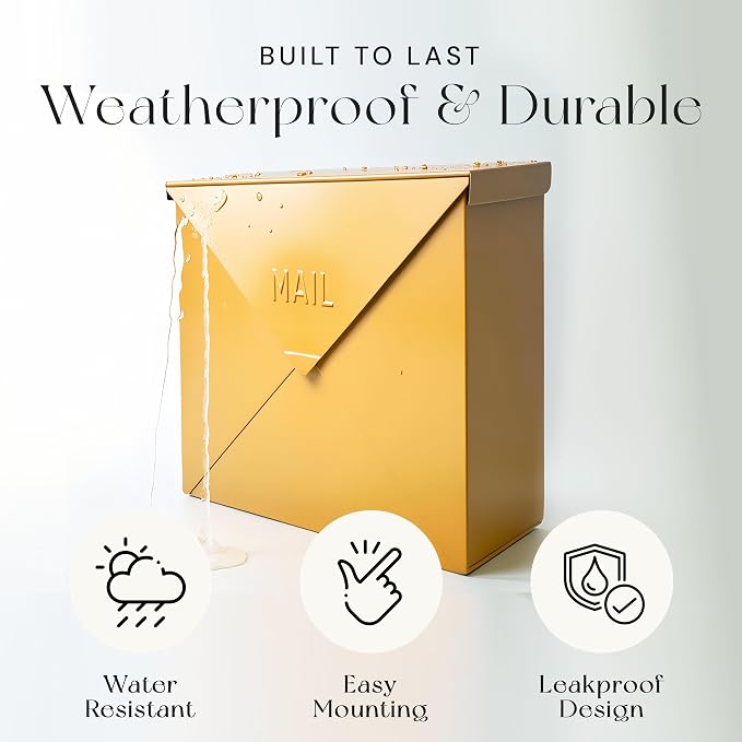 NACH Mailboxes for Outside Wall Mount, Waterproof Mailboxes for Outside - Image 4