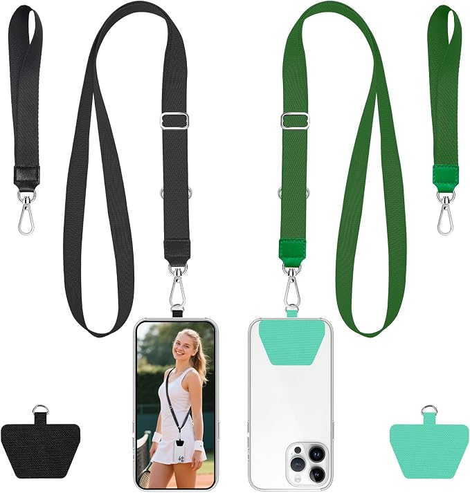 takyu Phone Lanyard, 2 Pack Adjustable Anti-Drop Neck/Wrist Strap by Takyu
