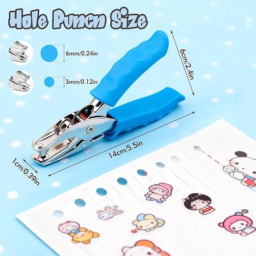 2 Pcs Hole Punch, 1/4" and 1/8" Hole Puncher - Image 2