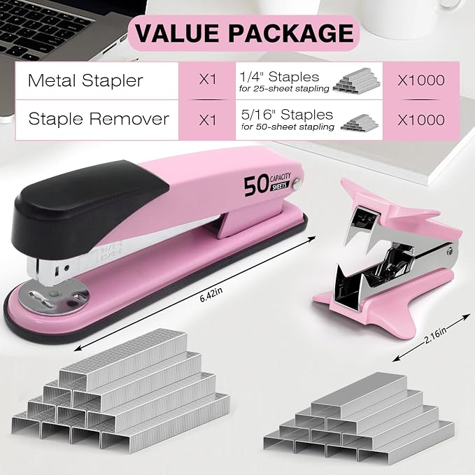 Metal Heavy Duty Stapler, 50 Sheet Capacity Stapler - Image 2