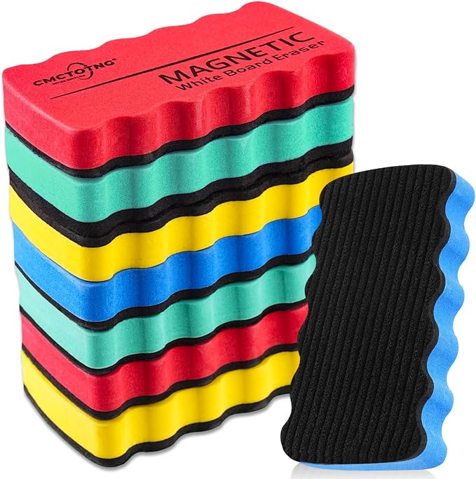 8Pcs Magnetic Dry Erase Foam Eraser by CMCTOTNG