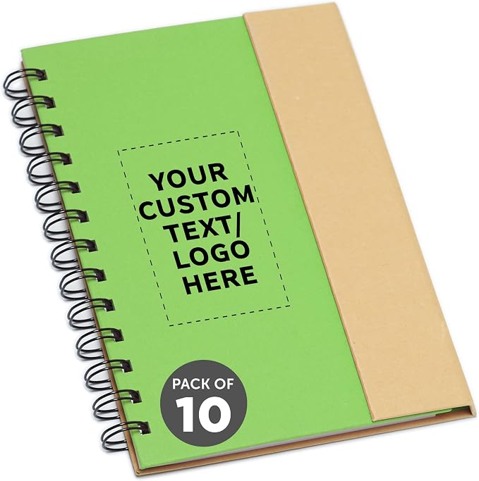 DISCOUNT PROMOS Custom Eco Friendly Spiral Notebooks by DISCOUNTPROMOS