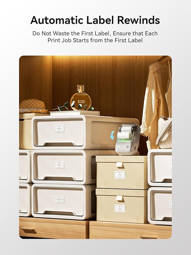 NIIMBOT B1 Bluetooth Label Maker Machine with Tape, Easy to Use, Large Waterproof Label, 2 Inch Portable Thermal Label Printer with Multiple Templates for Kitchen,Home, School, Small Business,Grey-DeskLoop Office