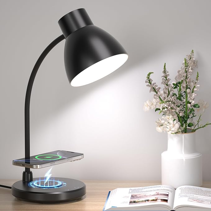 Desk Lamp with Wireless Charger, LED Desk Lamps by Vicsoon