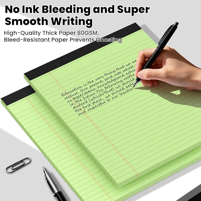 2pcs Legal Pads 8.5 x 11, Notepads 8.5 x 11 Inch, 30 Sheets/Pack, Perforate - Image 5