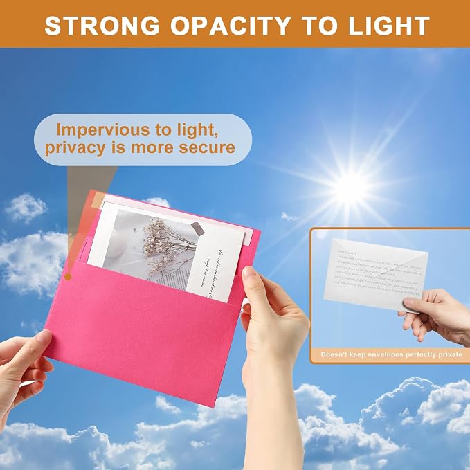 Silunkia 100 Packs 10 Assorted Colors Blank Note Cards and Envelopes 4.25 x 5.5 - Image 6